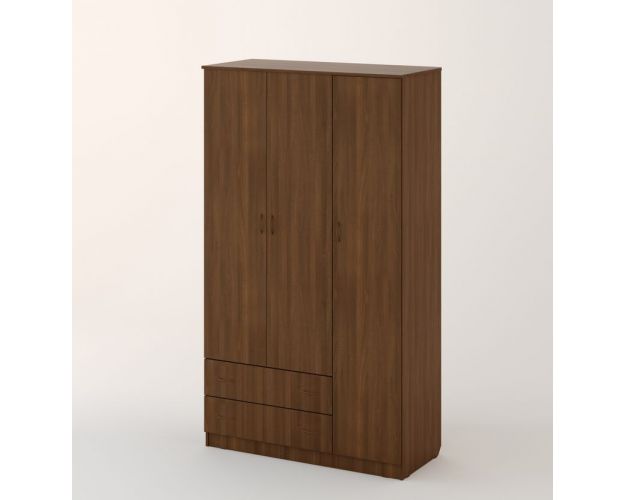 Шкаф распашной 3-х створчатый с 2 ящ (Орех темный)