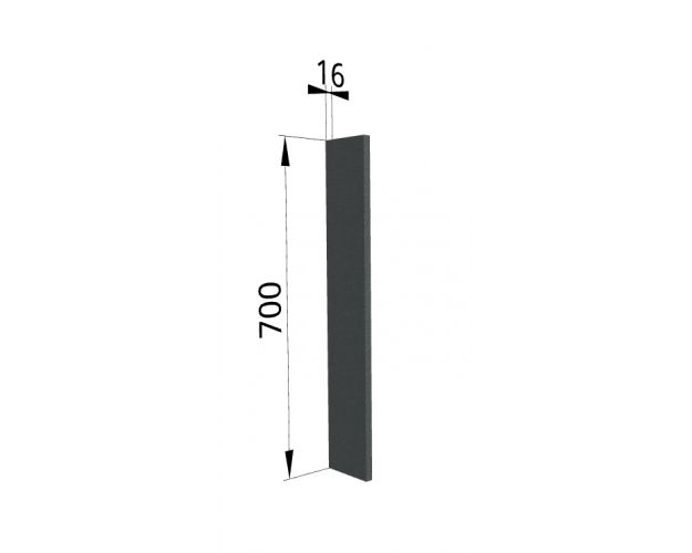 Панель торцевая ПТ 400 Квадро (для шкафа торцевого верхнего) Железо
