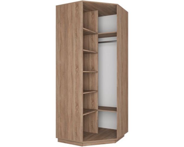 Шкаф-купе Экспресс Угловой ЛДСП/Зеркало 900 Дуб табачный