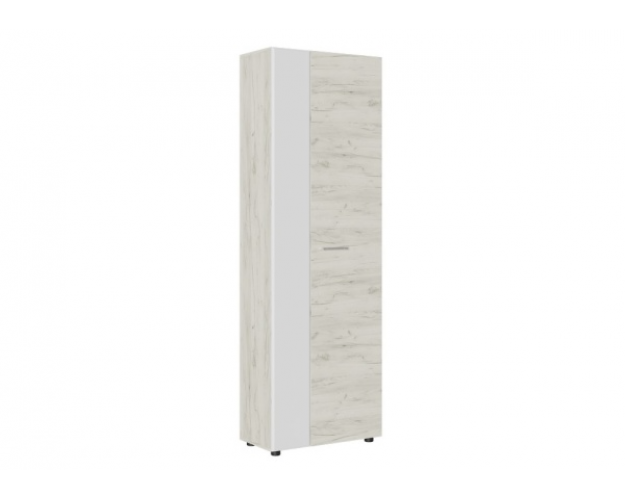 Шкаф двухстворчатый ШК-001 Сафари дуб крафт белый / белый софт