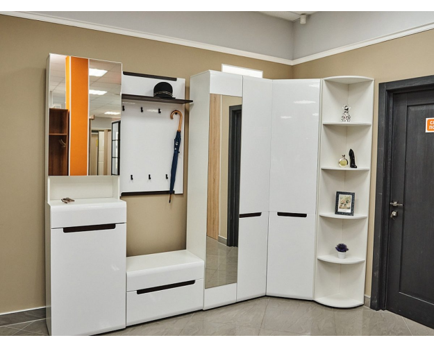 Панель вешалки Стокгольм белый глянец / венге