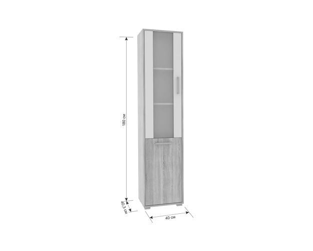 Стеллаж Лайт-2 кашемир / дуб крафт золотой