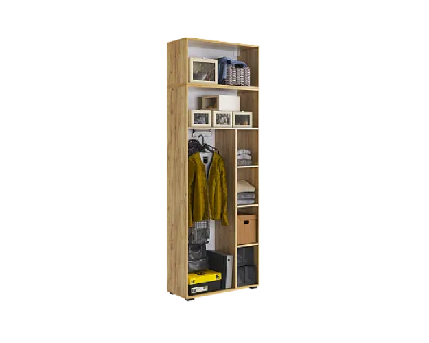 Шкаф двухдверный Бери К3 дуб крафт золотой / графит