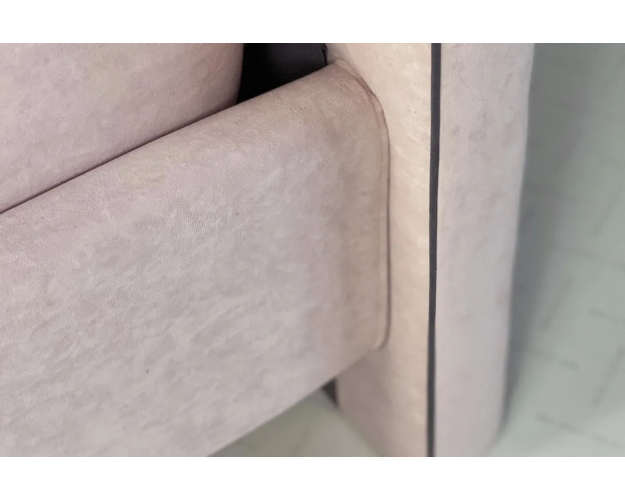 Кровать с основанием 900 Лео нежно-розовый / графит (велюр)