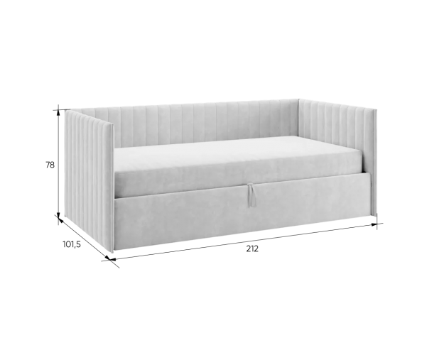 Кровать-софа Твикс графит (велюр)