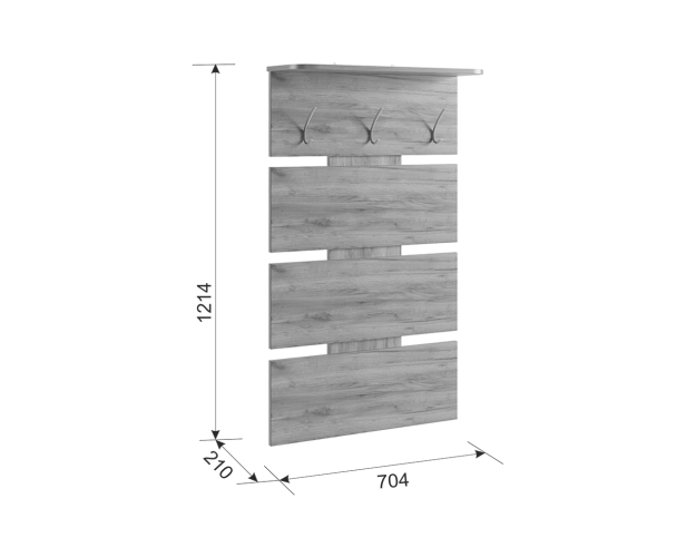 Вешалка Реал 2 дуб сонома