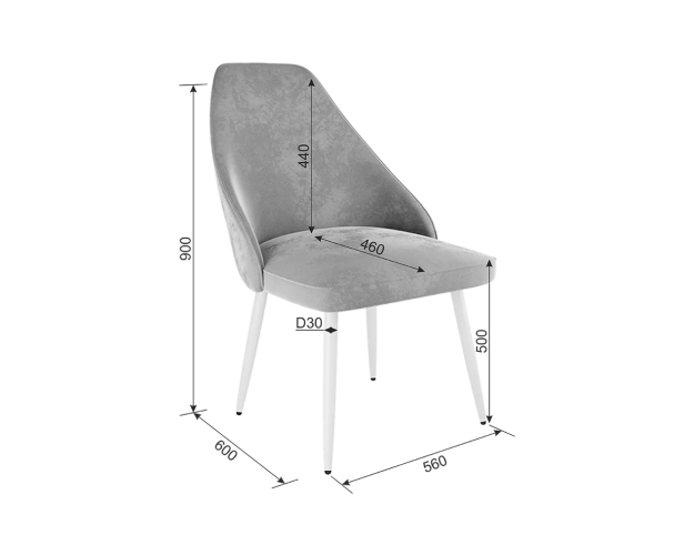 Стул Милан 2 пломбир велюр / черный