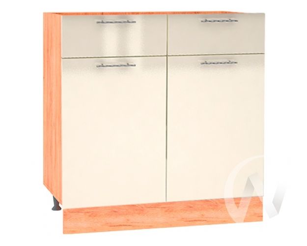 Кухня Валерия-М (Ваниль глянец/дуб крафт золотой)