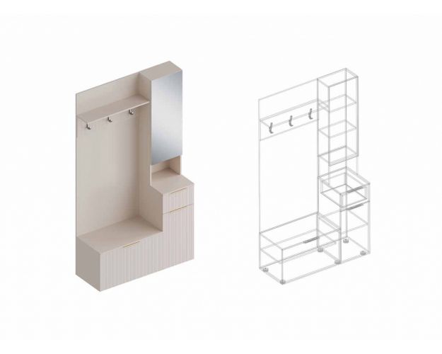 Прихожая Тефия правая софт сантьяго / тефия